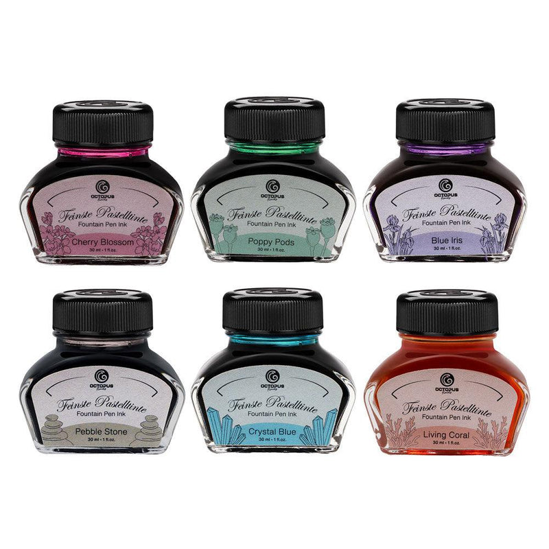 Octopus Fluids Fountain Pen Ink Pastel Pebble Stone 30ml - Office Connect 2018