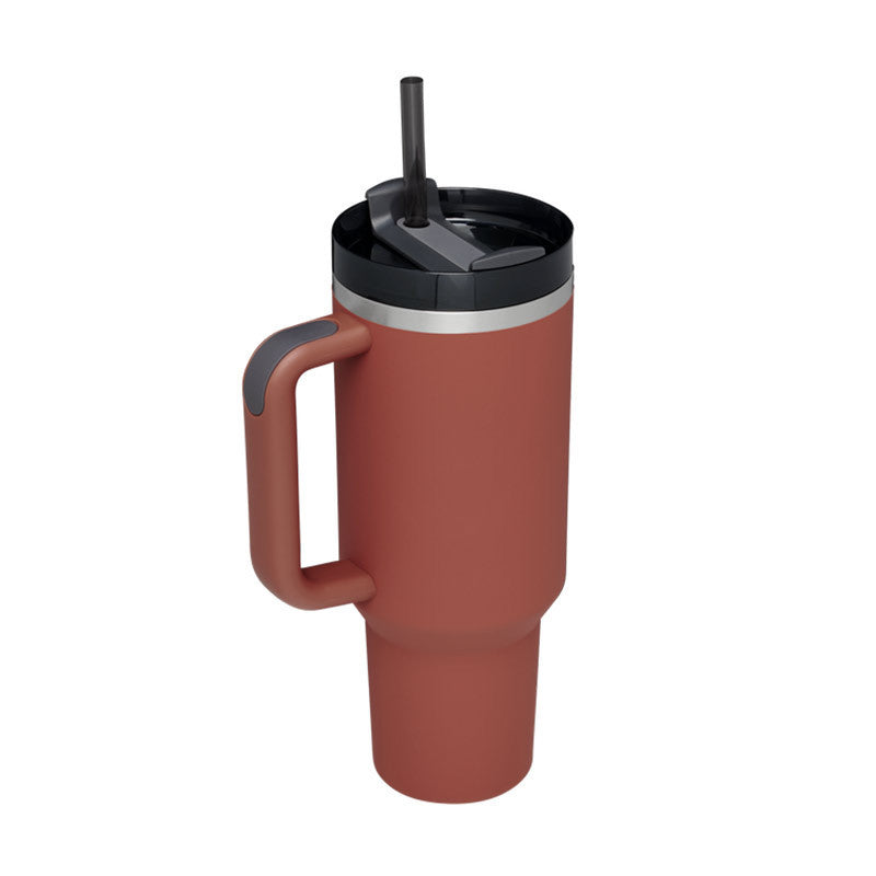 40 Oz Tumbler With Handle Straw Insulated, Stainless Steel Spill Proof Vacuum Coffee Cup Tumbler With Lid Tapered Mug Gifts For Valentine Lover Suitable For Car Gym Office Travel - Office Connect 2018
