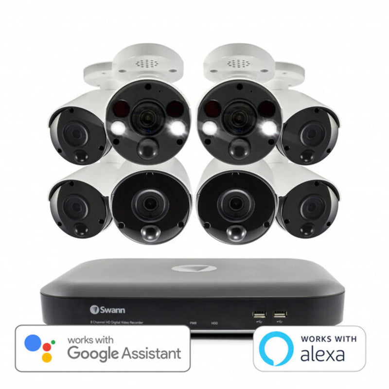 Swann 2TB 4K 6 Bullet & 2 Spotlight Camera Security System (SKU: SWDVK-855806B2FB-AU) - Office Connect 2018