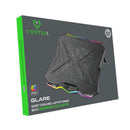 VERTUX Gaming Portable Height Adjustable Cooling Pad with Rainbow LED Lights. Anti-slip. 7 Adjustable Height Settings. Supports up to 17.3" Notebooks. Black Colour - Office Connect 2018