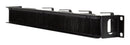 DYNAMIX 1RU 19 40mm Recessed Brush Cable Management Bar. Dimensions 44x88x485mm, supplied with Cage Nuts. - Office Connect 2018