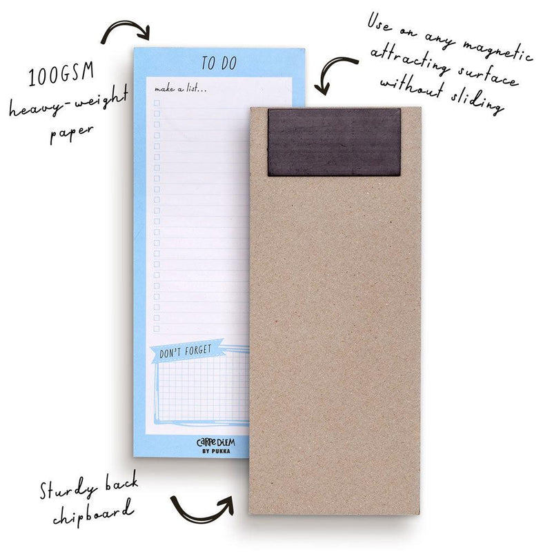 Pukka Carpe Diem Magnetic To Do List Blue - Office Connect 2018