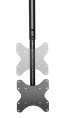 BRATECK 23''-42'' Telescopic full- motion TV ceiling mount. Tilt and swivel. Max load 50Kgs. Supports VESA 100x100,200x100,200x200 Colour: Slate black. - Office Connect 2018