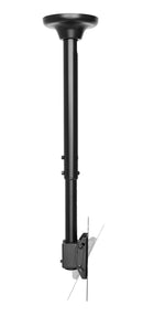 BRATECK 23''-42'' Telescopic full- motion TV ceiling mount. Tilt and swivel. Max load 50Kgs. Supports VESA 100x100,200x100,200x200 Colour: Slate black. - Office Connect 2018