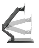 BRATECK 17'' -32'' Single Screen Articulating Monitor Stand. Free-Tilting Design, Rotary Base 360 Rotary VESA Plate. VESA 75x75, 100x100, Max Load 10kgs Built-in Cable Management