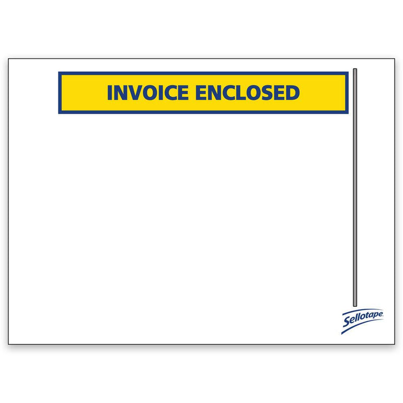 Sellotape Labelopes Invoice Enclosed 115x155mm 1000/Box - Office Connect 2018