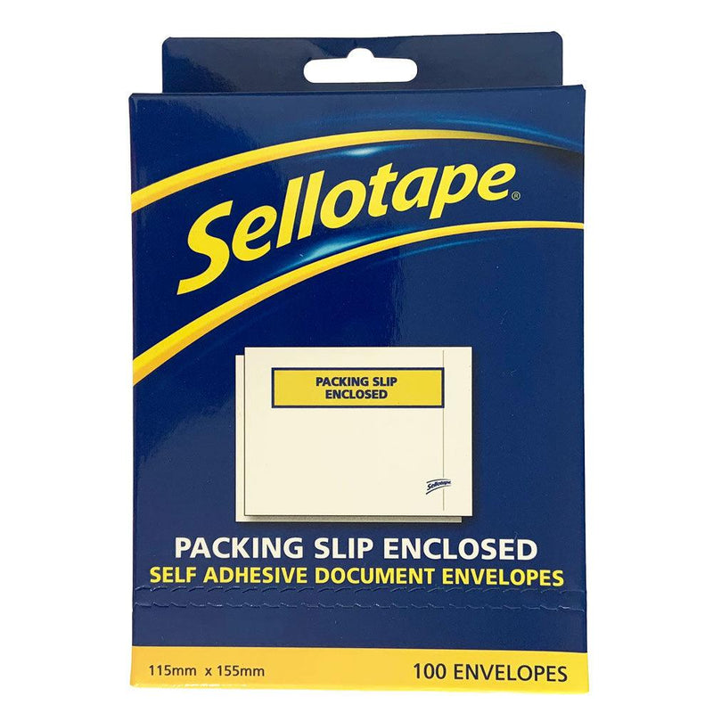 Sellotape Labelopes Packing Slip Enclosed 115x155mm 100/Pkt - Office Connect 2018