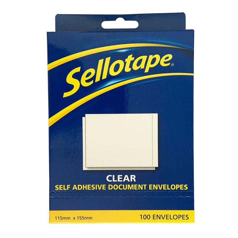 Sellotape Labelopes Clear 115x155mm 100/Pkt - Office Connect 2018