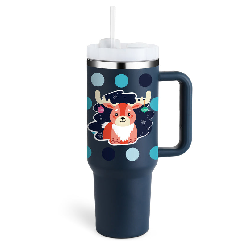 40 Oz Tumbler With Handle Straw Insulated, Stainless Steel Spill Proof Vacuum Coffee Cup Tumbler With Lid Tapered Mug Gifts For Valentine Lover Suitable For Car Gym Office Travel - Office Connect 2018