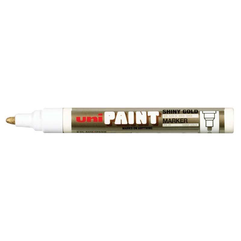 Uni Paint Marker 2.8mm Bullet Tip Shiny Gold PX-20 - Office Connect 2018