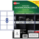 Avery Weather Resistant Removable Label L4715 Laser 99.1x67.7mm White 8up 20 Sheets - Office Connect 2018