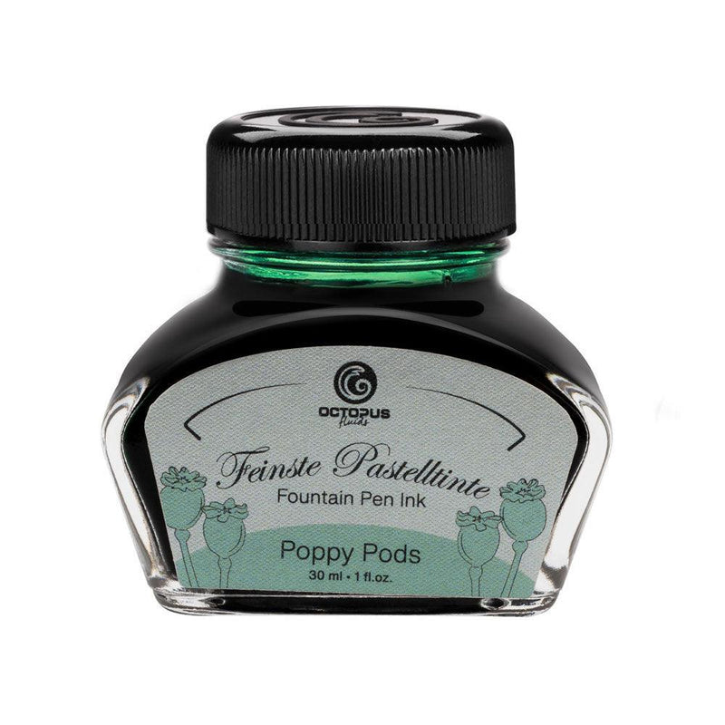 Octopus Fluids Fountain Pen Ink Pastel Poppy Pods 30ml - Office Connect 2018