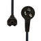 DYNAMIX 0.5M Flat Head 3-Pin to C5 Clover Shaped Female Connector 7.5A. SAA approved Power Cord. 0.75mm copper core. BLACK Colour.