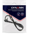 DYNAMIX 0.5M Flat Head 3-Pin to C5 Clover Shaped Female Connector 7.5A. SAA approved Power Cord. 0.75mm copper core. BLACK Colour.