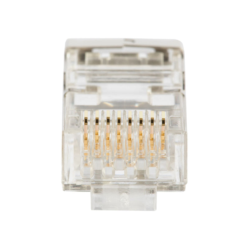 DYNAMIX Cat6 STP Internal Ground push through plug, 50 u" 20pc pack. For solid & stranded cable, 3 prong, Max conductor size : 1.15mm.