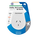 JACKSON Slim Outbound Travel Adaptor 1x USB-A and 1x USB-C (2.1A) Charging Ports. Converts NZ/AUS Plugs for use in Sri Lanka & Parts of India.