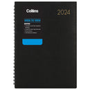 Collins Boston A43 Week To View Diary Black Even Year - Office Connect 2018