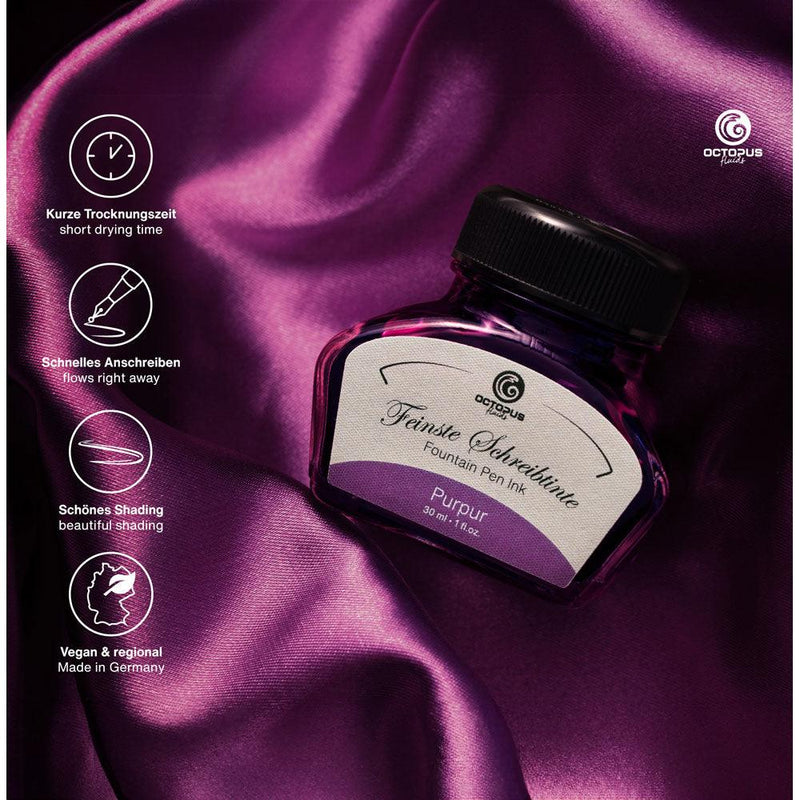 Octopus Fluids Fountain Pen Ink Purple (Purpur) 30ml - Office Connect 2018