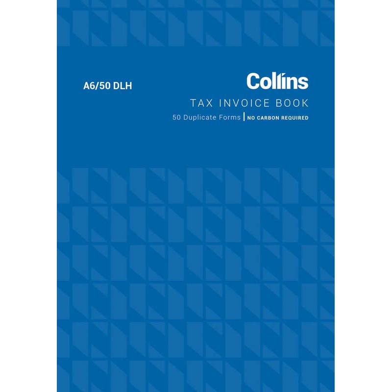 Collins Tax Invoice A6/50DLH Duplicate No Carbon Required