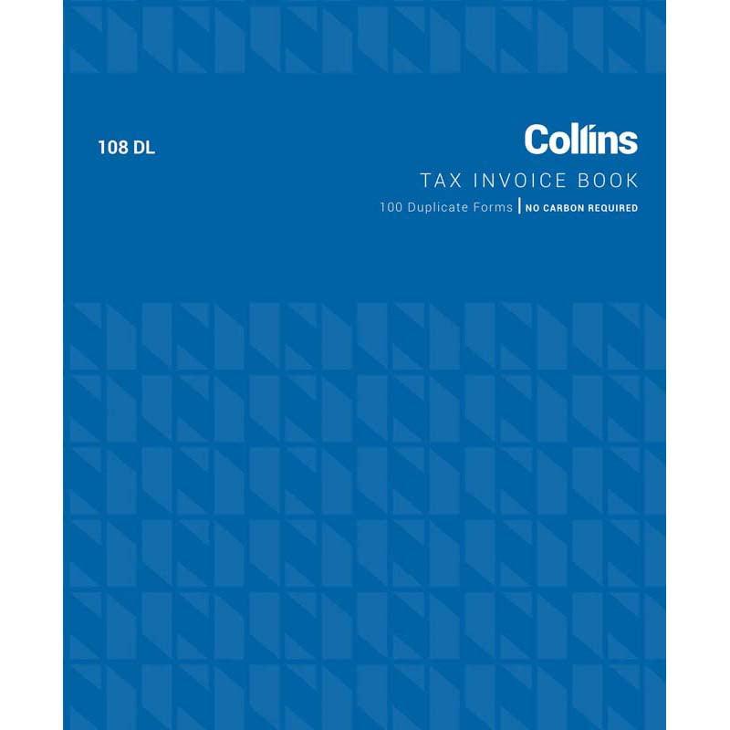 Collins Tax Invoice 108DL Duplicate No Carbon Required - Office Connect 2018