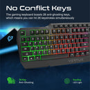 VERTUX 4-in-1 Gaming Starter Kit. Includes Backlit Wired Gaming Keyboard, LED Mouse, Pro Gaming Over-Ear Headset with Built-In Microphone and RBG Foldable Gaming Mouse Pad. - Office Connect 2018