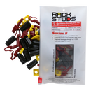 RACKSTUDS Series II 20-pack Maroon Smart Rack Mounting System. Universal Replacement for Cage Nuts Used to Mount IT, Pro A/V, Security & Teleco Equipment in 19". Designed For Rails 2.2mm Thick. - Office Connect 2018