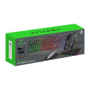 VERTUX 4-in-1 Gaming Starter Kit. Includes Backlit Wired Gaming Keyboard, LED Mouse, Pro Gaming Over-Ear Headset with Built-In Microphone and RBG Foldable Gaming Mouse Pad. - Office Connect 2018