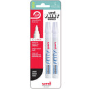 Uni Paint Marker 2.8mm Bullet Tip White Hangsell 2pk - Office Connect 2018