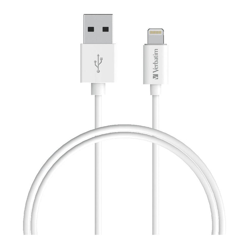 Verbatim Essentials Charge & Sync Lightning Cable 1m White - Office Connect 2018