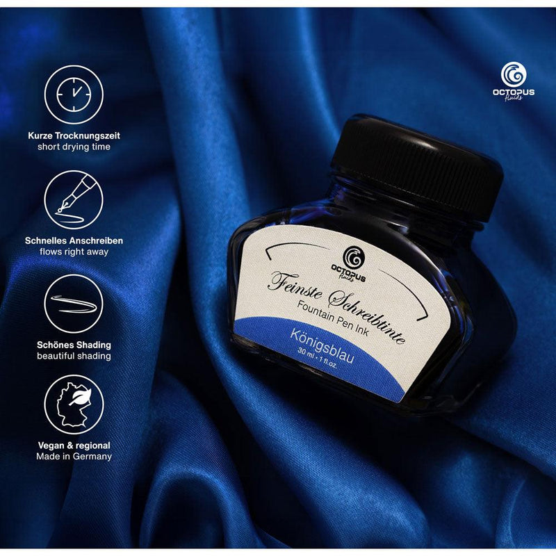 Octopus Fluids Fountain Pen Ink Royal Blue (Konigsblau) 30ml - Office Connect 2018
