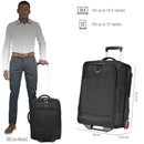 EVERKI Wheeled 420 Laptop Trolley Bag. Designed to Fit 15" to 18.4" Notebooks. Carry on size 55 x 35 x 99cm. Removable Laptop Sleeve, Document Dividers, Accessories Pouch. Colour Black - Office Connect 2018