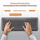 PROMATE Full Size Wireless Multimedia Keyboard & Mouse Combo. Sleep & Ergonomic. Auto Sleep. Smart Nano Reciever. Precision Mouse. Built-in Palm Rest. 10m Range. AAA Batteries. 2.4GHz. - Office Connect 2018
