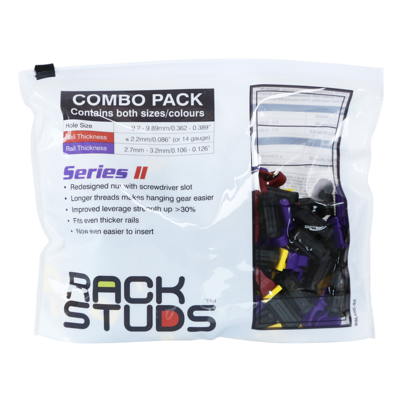 RACKSTUDS Series II Combo-pack with 40 sets of each Size/Colour. Smart Rack Mounting System. Universal Replacements for cage nuts Used to Mount IT, Pro A/V, Security and Telecommunications equipment in 19 - Office Connect 2018