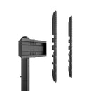 BRATECK 37-70" Tabletop TV Stand with Glass Base. Height Adjustable with Built-in Cable Management. Supports up to 40Kgs. Support VESA up to 600x400. Black. - Office Connect 2018