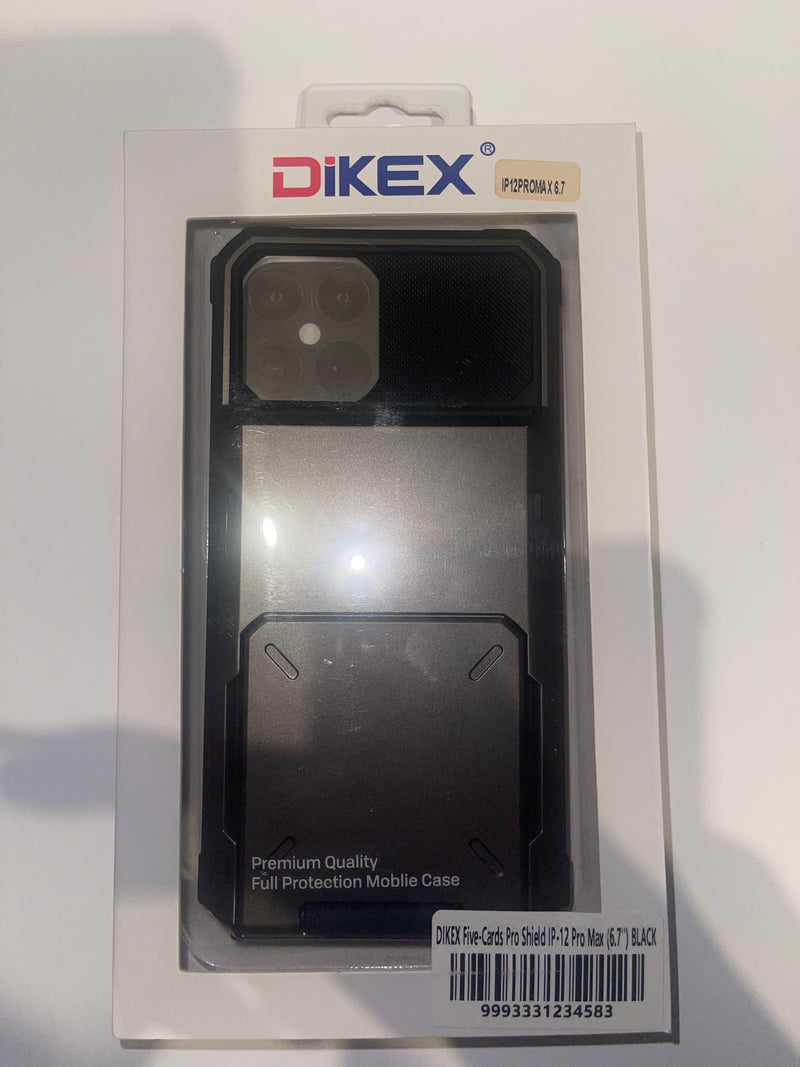 Dikex five cards pro shield ip-12 pro max(6.7) black case - Office Connect 2018