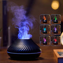 Newest RGB Flame Aroma Diffuser 130Ml 3d Colorful Flame Humidifier Fire Volcano Diffuser Flame - Office Connect 2018