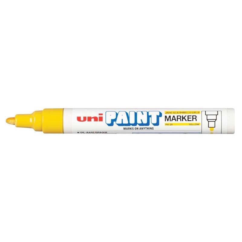 Uni Paint Marker 2.8mm Bullet Tip Yellow PX-20 - Office Connect 2018