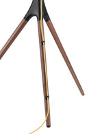 BRATECK 45-65" Artistic Easel Studio TV Floor Stand. Includes Anti-slip Rubber Pads. Weight Capacity up to 32kgs. Easy Snap Lock. Built-in Cable Management. Colour: Matte Black & Walnut - Office Connect 2018