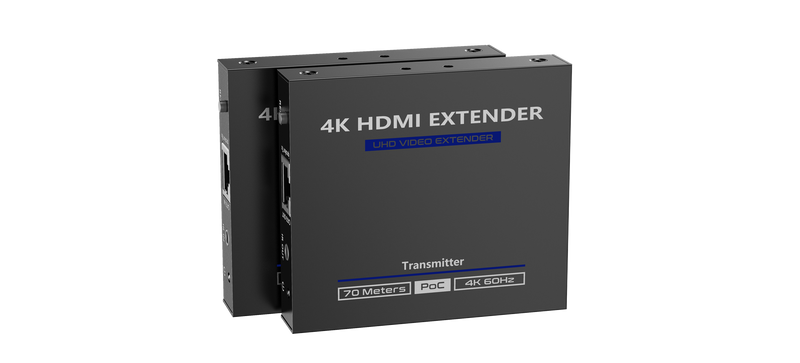 LENKENG HDMI 2.0 Extender over Cat6/6e Kit with PoC for Rx. Supports up to 4K@60Hz. Zero Latency. One Way IR Remote Control. Transmit HDMI Signal up to 70m. EDID Passback. L/R Audio Output Rx