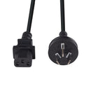 DYNAMIX 0.75M 3-Pin Plug to IEC C13 Female Plug 10A, SAA Approved Power Cord. 1.0mm copper core. BLACK Colour.