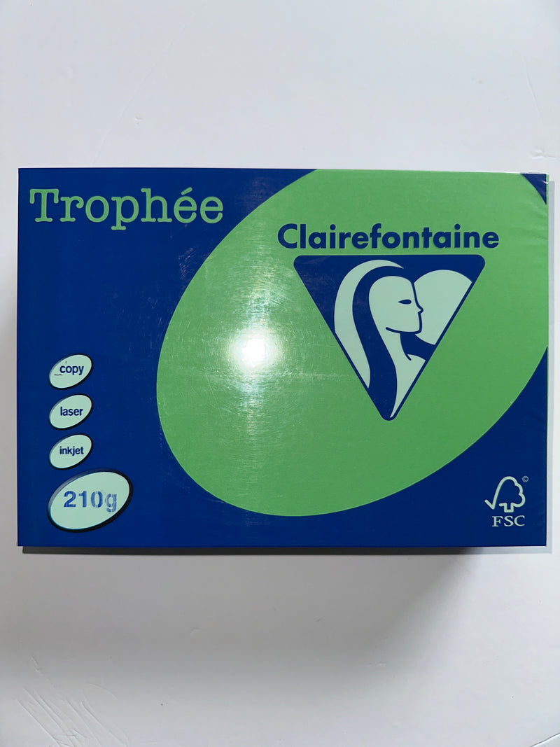 Clairefontaine Trophée A4 Paper (210 GSM, 250 Sheets) - Available in Various Colors