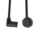 DYNAMIX 3M 3-Pin Plug to Right Angled IEC C13 Female Connector 10A SAA Approved Power Cord. 1.0mm copper core. BLACK Colour.