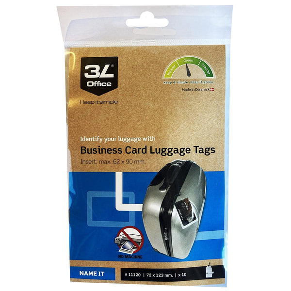 3L Luggage Tags 40x165mm x4 Pack - Office Connect 2018