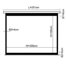 BRATECK 135'' Electric Projector Screen with Remote, Fiberglass Matte White Fabric. 16:9 aspect Ratio. 3m x1.68m (WxH). Wall or Ceiling mounted. - Office Connect 2018