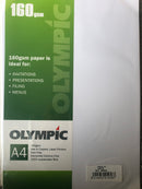 Olympic A4 Paper – 160gsm, White (Pack of 15)