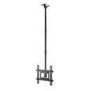 BRATECK 32-70" Telescopic Heavy Duty Tilt Ceiling Mount Bracket. Supports up to 50Kgs, Detachable VESA Plate, Cable Management, Adjustable Ceiling Plate. Extension 707-1577mm. Max VESA 400x400 - Office Connect 2018