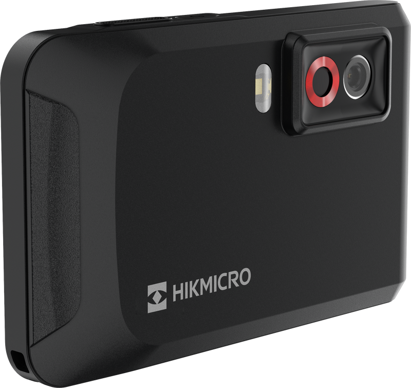 HIKMICRO PocketE Wi-Fi Thermal Imaging Camera. 3.5" LCD Touch Screen. Thermal, Visual, Fusion & PIP Image Modes. Thermal Resolution: 9,216 Pixels. NETD: Less than  50 mK.