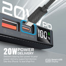 PROMATE 5000mAh Power Bank with Transparent Magsafe 15W Wireless Charging. Supports 20W Power Delivery. Includes 1x USB-C In/Out, 1x USB-A Ports. Carbon Fiber Design Charge 3x Devices. Black Colour. - Office Connect 2018
