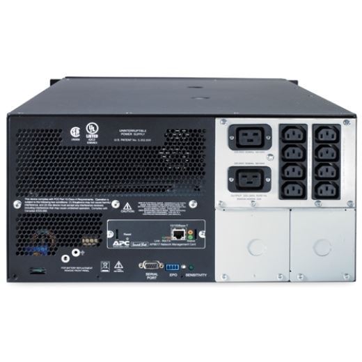 APC Smart-UPS 5000VA (4000W) 5U Rackmount/Tower. 230V Input/Output 8x IEC C13 Outlets. With Battery Backup. LED Status  Indicators. USB Connectivity. Hard Wire Input. Rack Mount Kit Included - Office Connect 2018