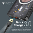 PROMATE 5000mAh Power Bank with Transparent Magsafe 15W Wireless Charging. Supports 20W Power Delivery. Includes 1x USB-C In/Out, 1x USB-A Ports. Carbon Fiber Design Charge 3x Devices. Black Colour. - Office Connect 2018